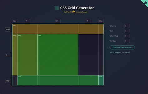 GitHub - sdras/cssgridgenerator: 🧮 Generate basic CSS Grid code to make dynamic layouts!