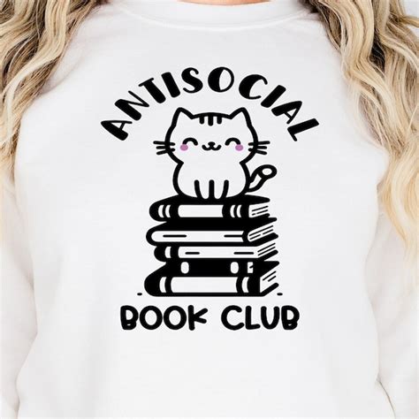 Antisocial Book Club Svg Etsy