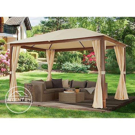 Tonnelle de jardin 3x4 m Forest Premium champagne imitation chêne