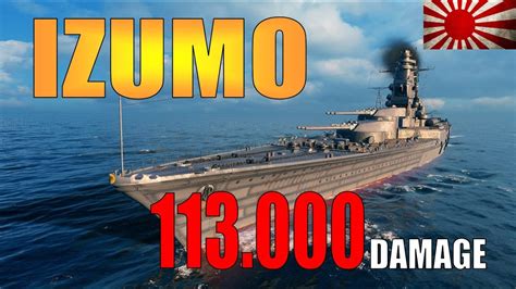 World Of Warships Izumo Damage Gameplay Es Cbt Youtube