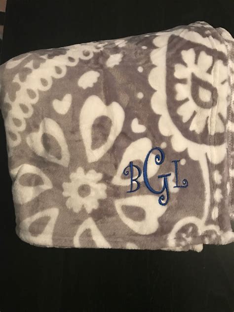 Personalized Throw Blanket/ Monogram Paisley Blanket / Custom | Etsy