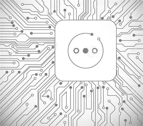 Circuit Board With In Socket Shape Pattern Royalty Free Cliparts