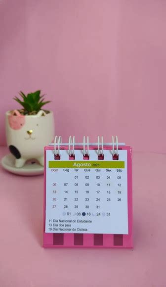 Mini Calendário De Mesa Elo7 Produtos Especiais