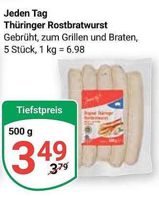 Jeden Tag Thüringer Rostbratwurst Angebot bei Globus