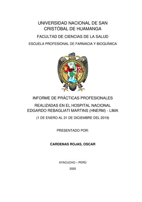 Ejemplar DE Informe DE Practicas Profesionales UNIVERSIDAD