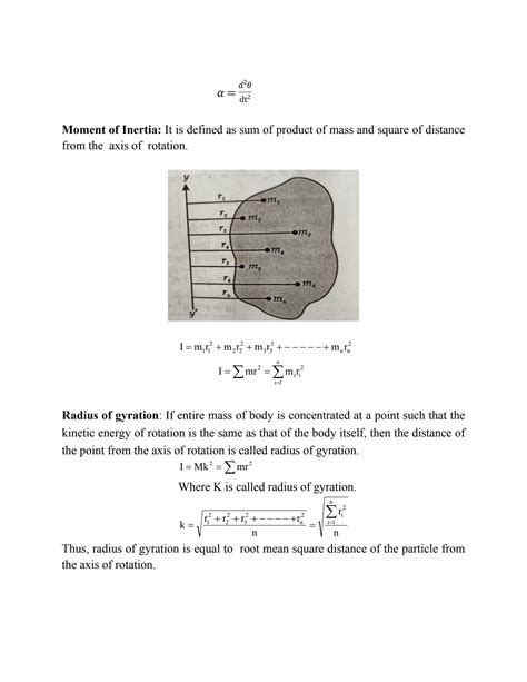 SOLUTION Moment Of Inertia Explanation Notes Studypool