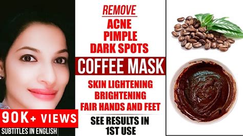 Coffee Mask Remove Acne Pimple Dark Spots Skin Lightening