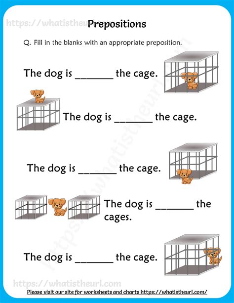 Fill In The Blanks With Correct Prepositions For Grade 3 Teaching