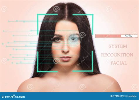 Biometric Authentication Concept Facial Recognition System Of