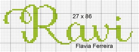 Cross Stitch Pattern Flavia Ferreta In Green