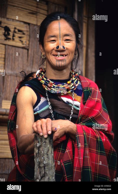 Apitani Tribal Woman In Arunachal Pradesh North Eastern India Stock