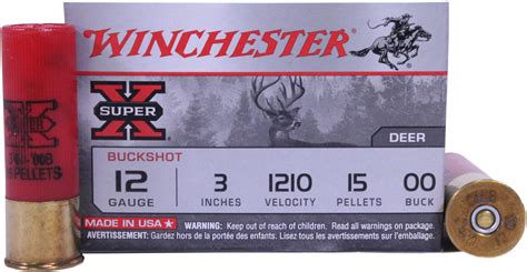 Winchester Ammunition Super X 12 Gauge 3 00 Buck Buckshot 15 Pellets 5