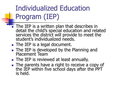 Ppt Understanding The Iep Process Powerpoint Presentation Id6315407