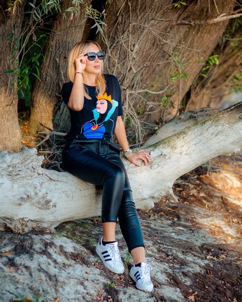 Free Picture Portrait Of Blonde In Black Leather Pants And Fancy Shirt