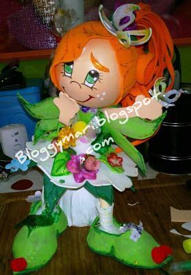 Fofucha El Hada De Las Flores Fairy Dolls Foam Sheet Crafts Foam Crafts