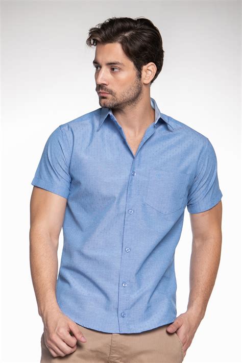 Camisa Social Masculina Manga Curta Classic