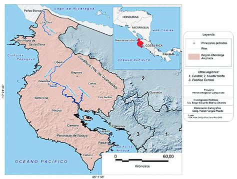 Mapa De La Regi N Chorotega De Costa Rica Tomado De Atlas Cartogr Fico