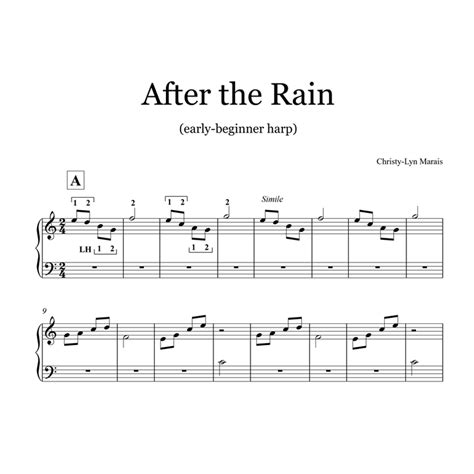 After The Rain Sheet Music – Learning the Harp