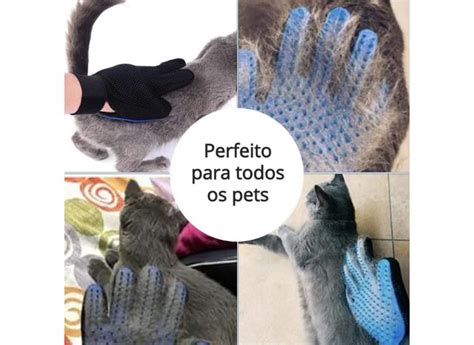 Luva Escova Para Pet Remove Pelos Cachorro Gato Pets Animais Em