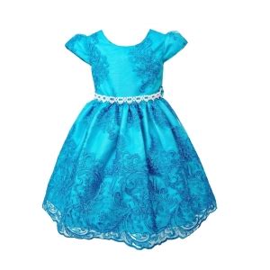 Vestido Infantil Mariê Azul Tiffany Rodado Casamento Luxo JL KIDS