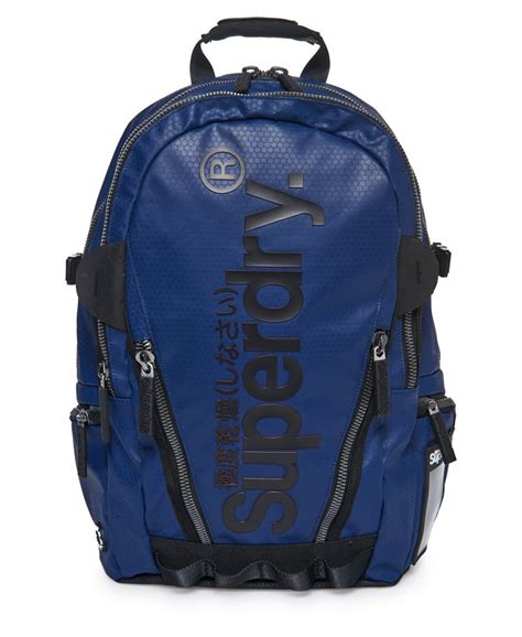 Superdry Silver Tarp Backpack Mens Mens Bags