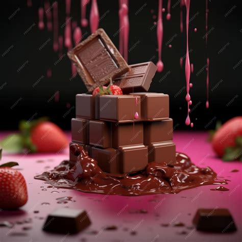 Premium Ai Image World Chocolate Day Illustration Delicious Chocolate Realistic Chocolate