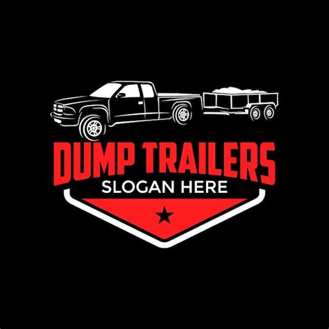 Premium Vector | Dump truck template logo design illustrations