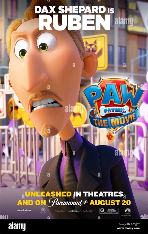 Paw Patrol The Movie Character Poster Ruben Voice Dax Shepard