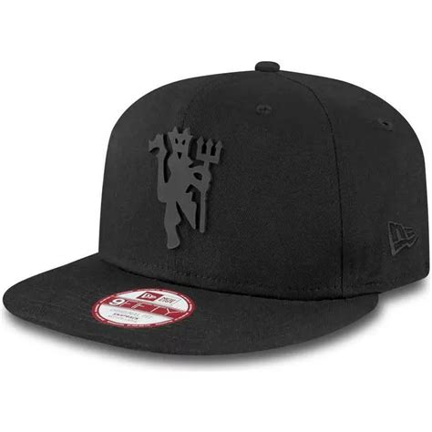 Bon Plano Preto Snapback Fifty Black On Black Do Manchester United