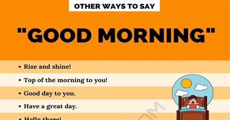 80 Creative Ways To Say Good Morning In English 7ESL