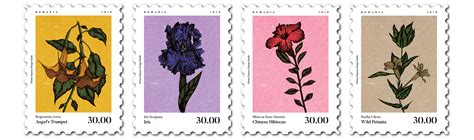 Floral Postage Stamps on Behance