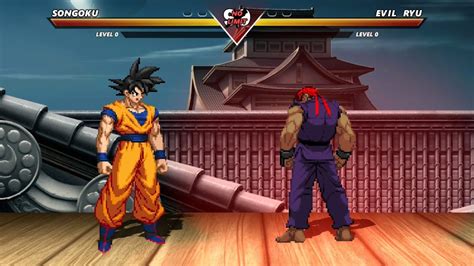 Goku Vs Evil Ryu Highest Level Insane Fight Youtube