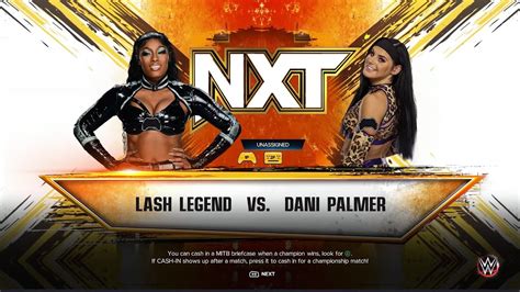 Lash Legend Vs Dani Palmer Nxt Wwe K Universe Mode Youtube