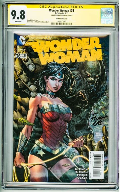 Wonder Woman Variant Cover Cgc Signature Signed By