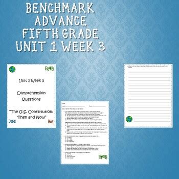 Fifth Grade Benchmark Advance Unit Week Comprehension Questions