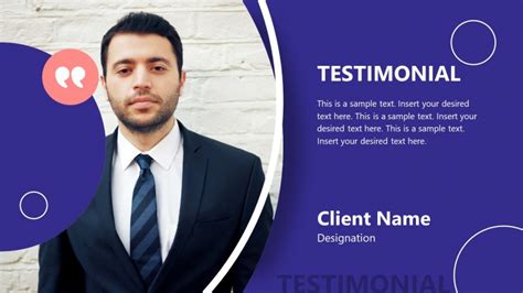 Client Testimonial Template Image Placeholders SlideModel