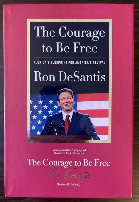 Ron Desantis Signed Numbered Deluxe Collector Set The Courage To Be