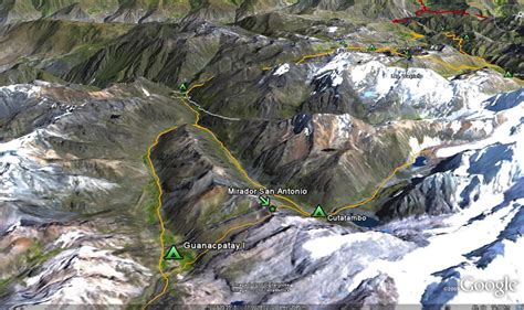 Cordillera Huayhuash trekking circuit map Peru