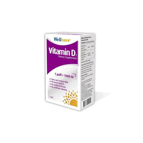 Wellcare Vitamin D Sprej Iu Ml Ljekarna Lifepharm