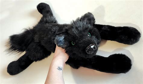 Made to Order Baby Black Wolf Plush Toy / Wolf Art Doll - Etsy Canada