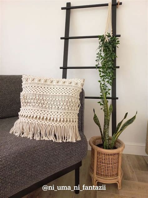 НАВОЛОЧКА ДЕКОРАТИВНАЯ макраме 40*40см для диванной подушки в интернет ...