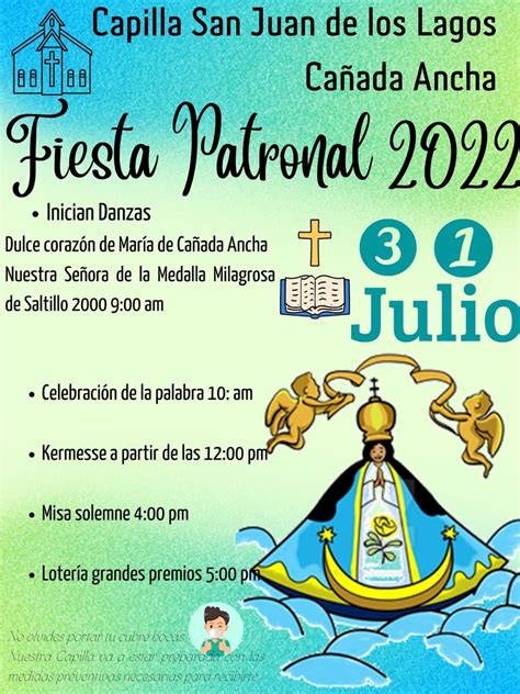 Invitan A Fiesta Patronal De La Capilla San Juan De Los Lagos En Ca Ada