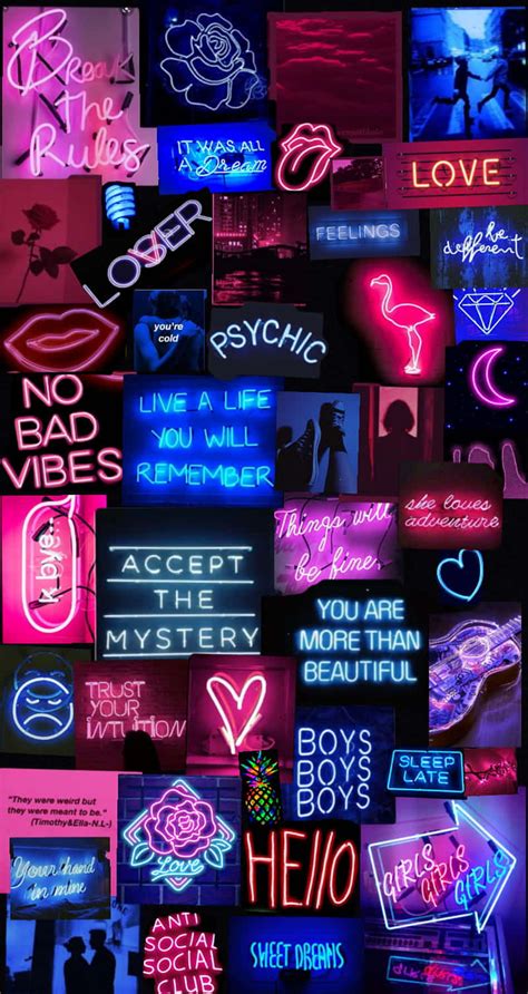 Download Aesthetic neon lights brighten up the night. Wallpaper | Wallpapers.com