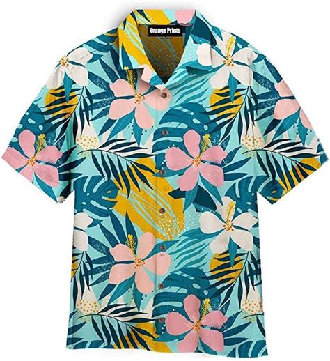 Tropical Flowers Palm Leaves Hawaiian Shirt For Men And Women Floral