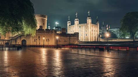 Premium Photo | Night view of Tower of London