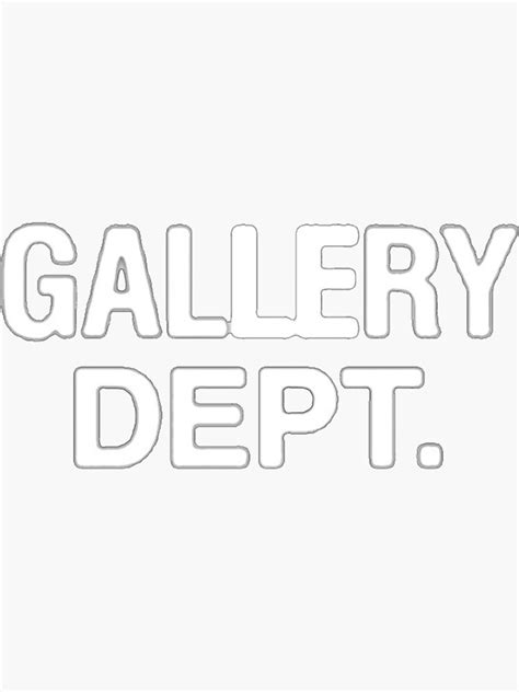 Gallery Dept Classic Sticker For Sale By Sosbeelahne8 Redbubble