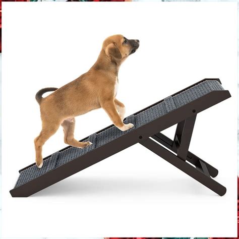 Adjustable Dog Ramp - Folding Dog Ramp for Bed or Couch - Pet Ramp for ...