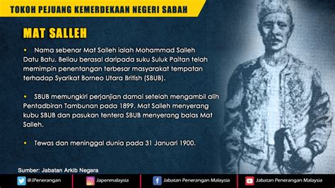 Biodata Tokoh Mat Salleh 15 Tokoh Tokoh Kemerdekaan Malaysia Yang