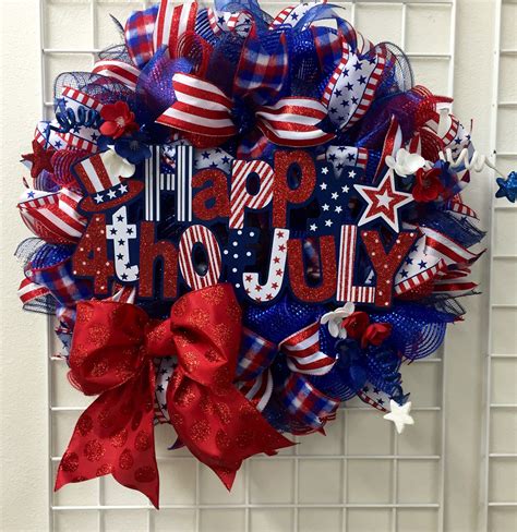 20 Deco Mesh Wreath Ideas For 4th Of July The Urban Decor