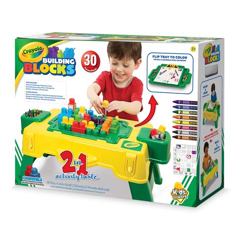 Best Crayola Building Blocks 2 In 1 Activity Table Home Life Collection